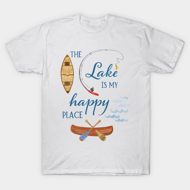 The Lake Is My Happy Place T-Shirt by SWON Design